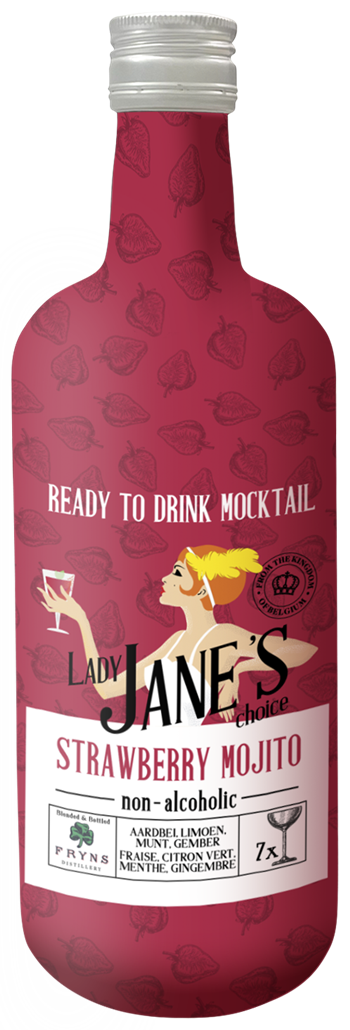 Lady Jane s Strawberry Mojito 0% - Fryns Distillery 70 cl